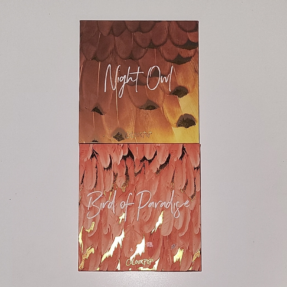 ColourPop Night Owl and Bird of Paradise Eyeshadow Palettes